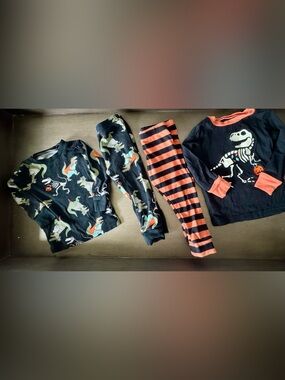 2 Pairs of (Mix & Match) Dinosaur Pajamas